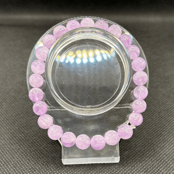 Serenity & Balance-Natural Lavender Amethyst Gemstone Stretch Bracelet