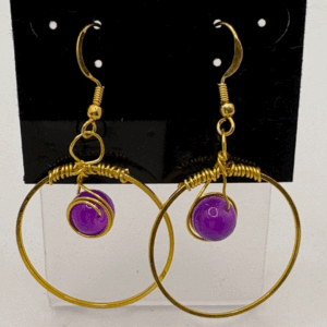 Earrings purple