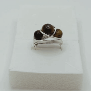 TripleTiger Eye - Handmade Stainless Steel Ring