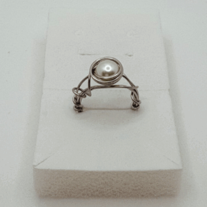 Handmade Pearl Ring with Stainless Steel wire